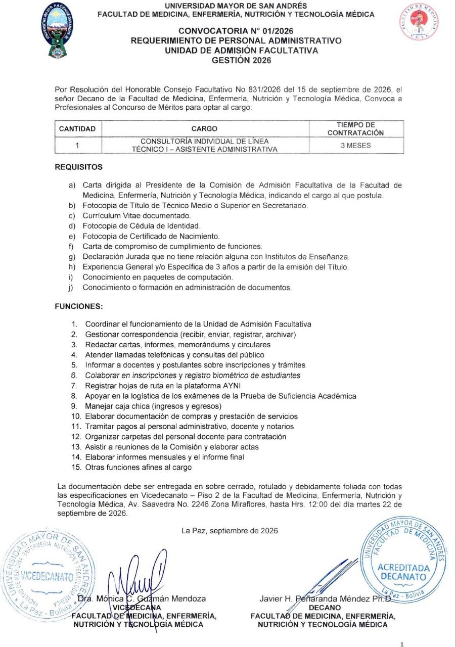 Convocatoria Director Instituto de Genética - Página 1